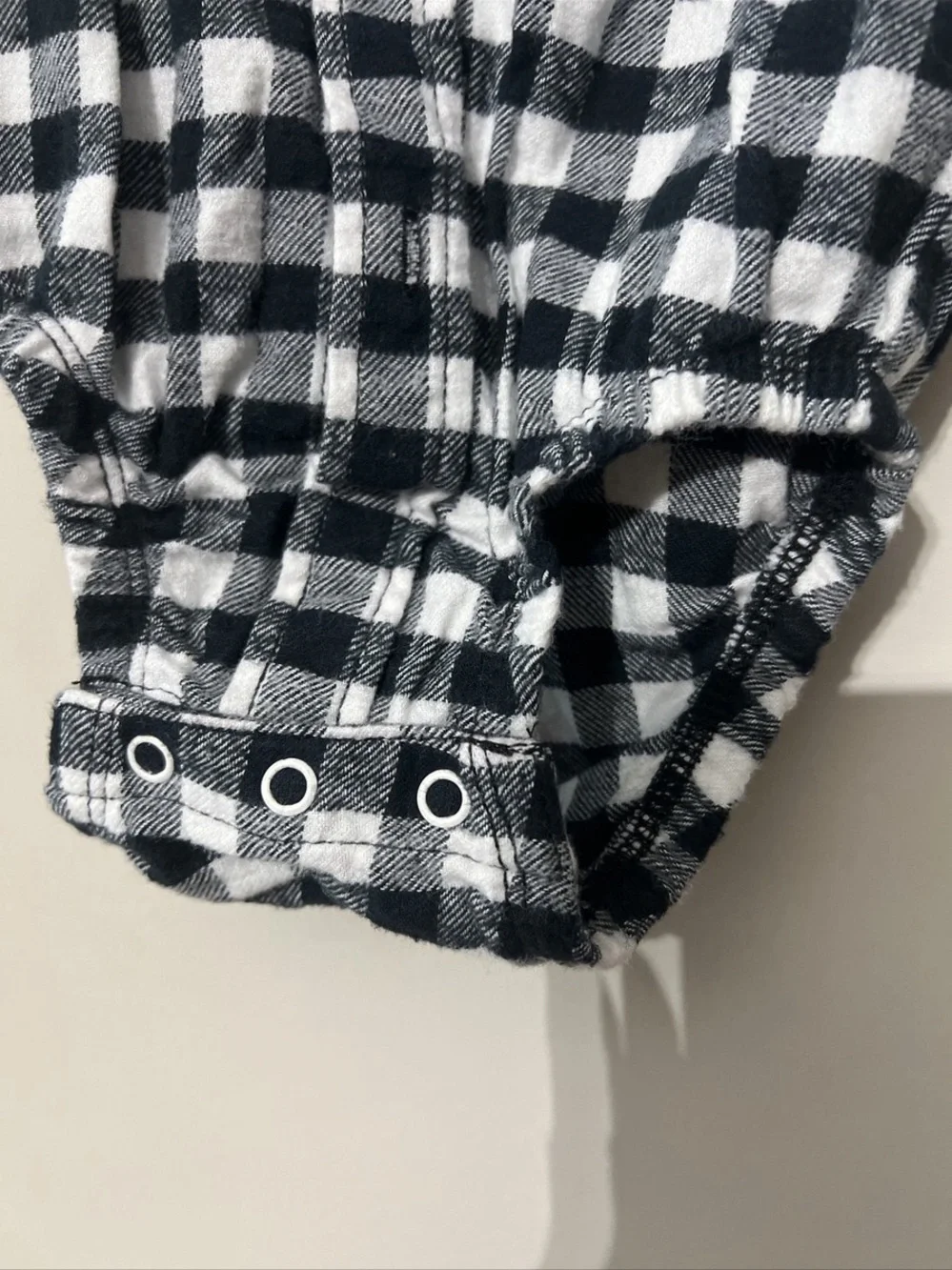Carter's Navy White Plaid Collared Button Down Shirt Bodysuit Boy 6M